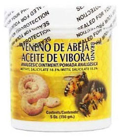 VENENO DE ABEJA ACEITE DE VIBORA ANALGESIC OINTMENT 5oz 4PK / UOM C32