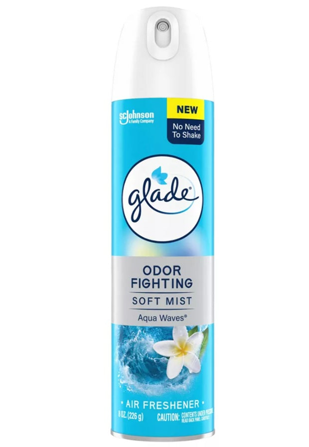 GLADE AIR FRESHENER SOFT MIST AQUA WAVES 8oz C6 / UOM C6