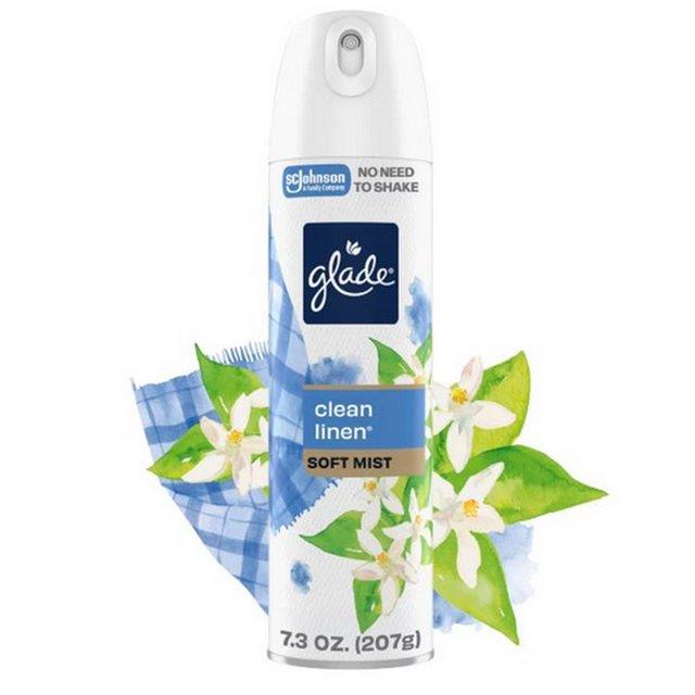 GLADE AIR FRESHENER SOFT MIST CLEAN LINEN 8oz C6 / UOM C6