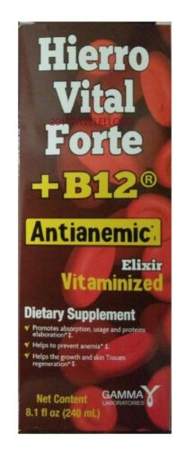 Hierro Vital Forte Antianemic Elixir Vitaminized 8.1 Fl Oz
