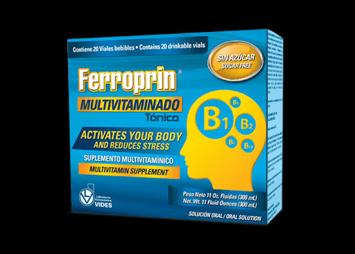 FERROPRIN MULTIVITAMINAS 20 VIALS PK4 / UOM C28
