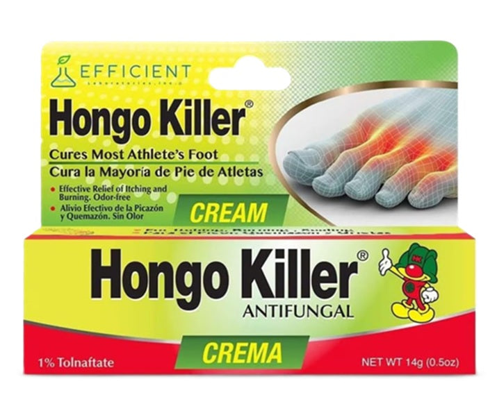 Hongo Killer Antifungal Cream 0.5 oz tube for nail fungus and skin fungal infections