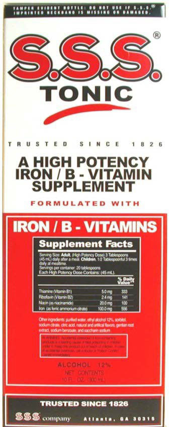 SSS TONIC LIQUID 10 FO PK3 / UOM C12