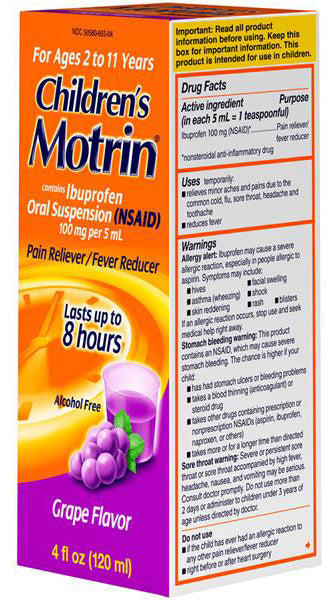 MOTRIN CHILDREN GRAPE 4oz PK3 / UOM C12