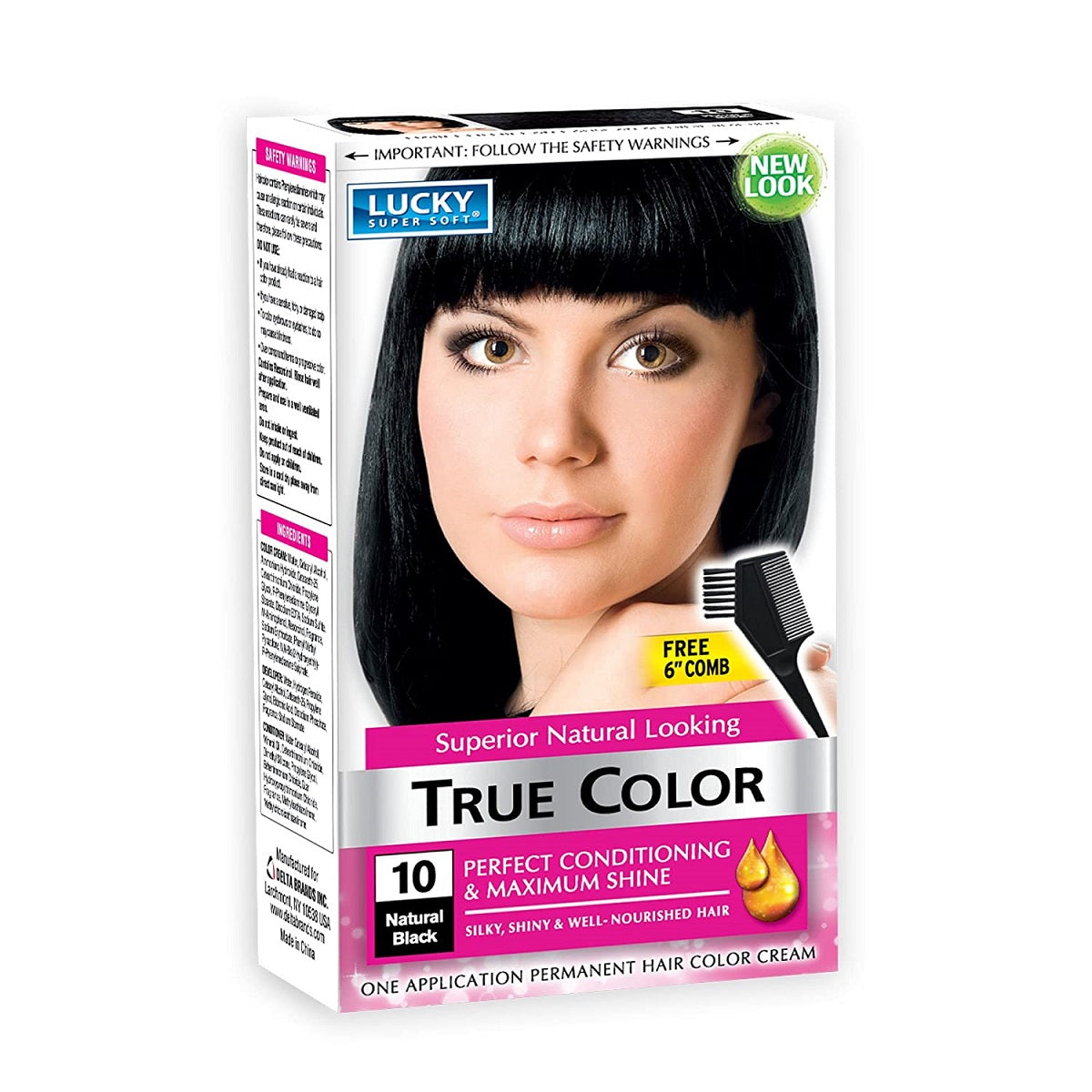 LUCKY HAIR COLOR BLACK PK6 / UOM C12