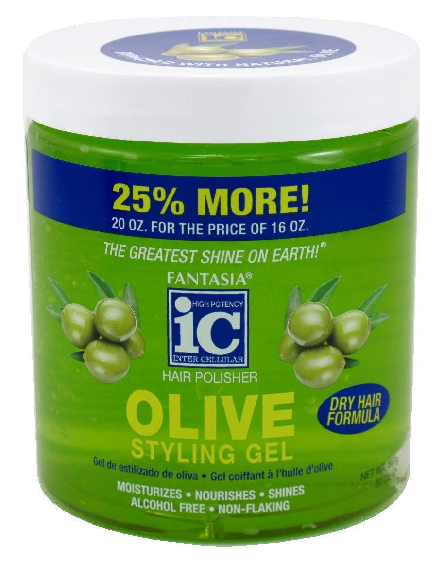 I.C. HAIR POLISHER OLIVE STYLING GEL 20oz PK3 / C6