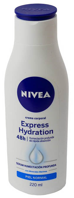 NIVEA CREMA BODY EXPRESS HYDRATATION PIEL NORMAL 220ML PK6 / UOM C12
