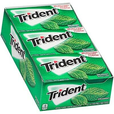 Trident Value Pack 14s Spearmint Sugar Free Gum Display