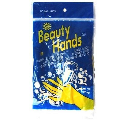 RUBBER GLOVES MEDIUM PK6 / UOM C12