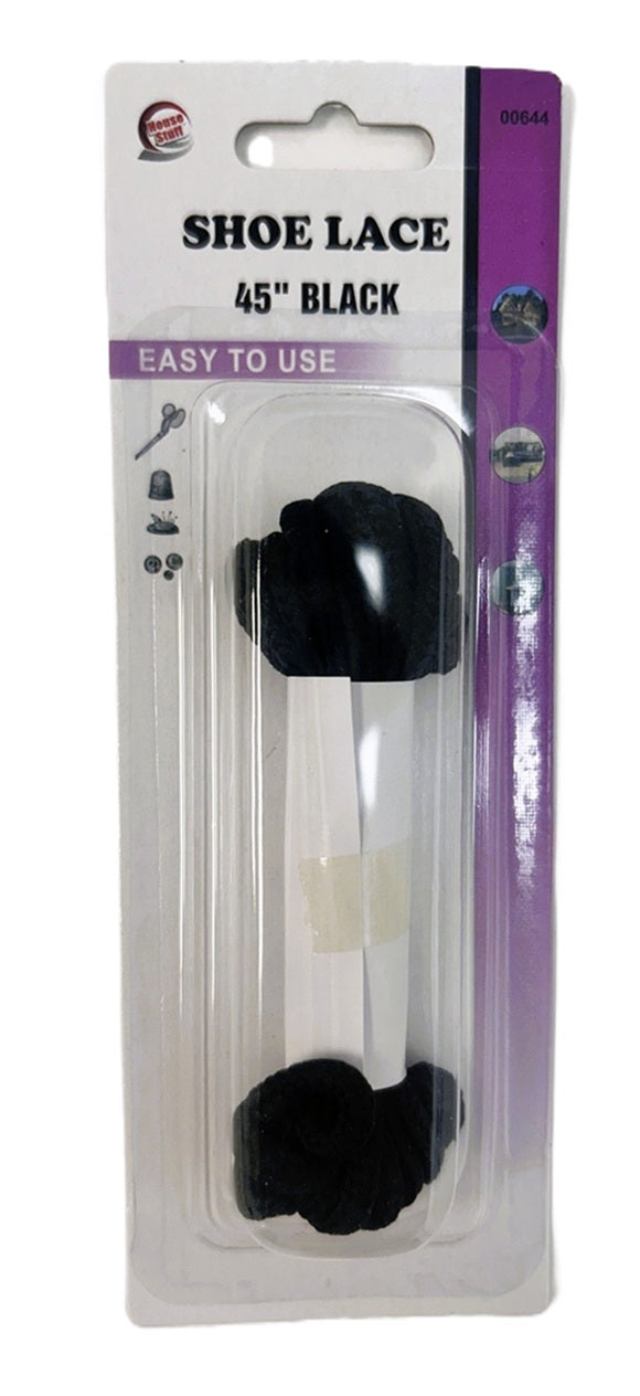 SHOELACE-CORDON NEGRO 45inch C12 / UOM C12