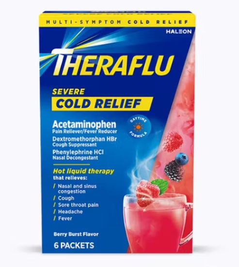 THERAFLU SEVERE COLD&COUGH DAY BERRY 6S PK3 / UOM C12