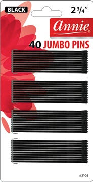 ANNIE JUMBO PINS 2 3/4IN 40CT BLACK CS12 / UOM M216