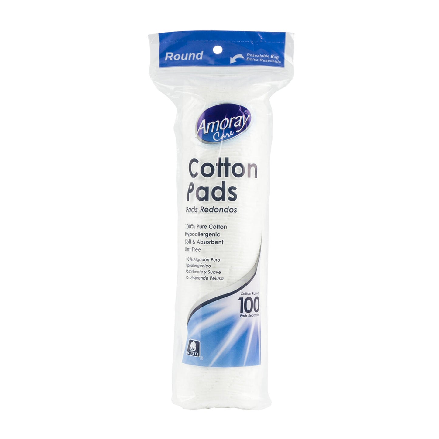 ALL PURE ROUND COTTON PADS 100ct PK6 / UOM C24