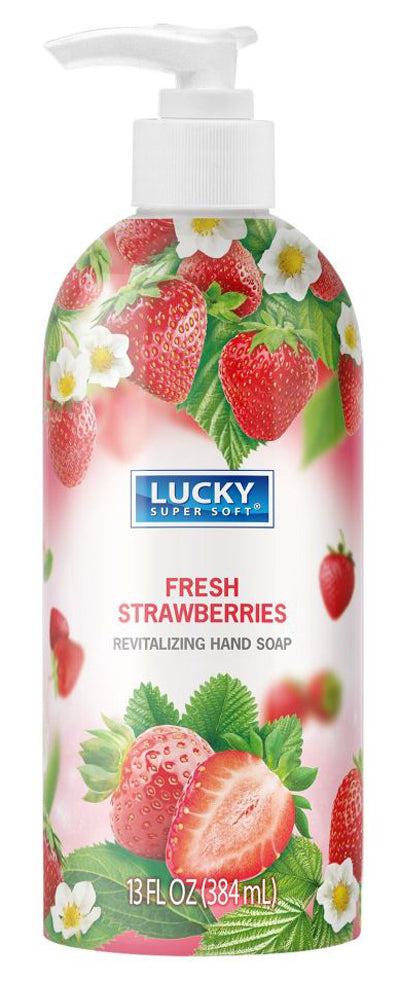 LUCKY HAND LIQUIDSOAP FRESH STRAWBERRIES 14OZ PK6 / UOM C12
