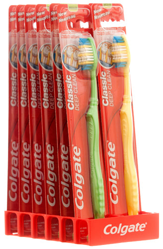 COLGATE TOOTHBRUSH CLASSIC DEEP CLEAN MEDIUM DISPLAY CT 12 / UOM DSP