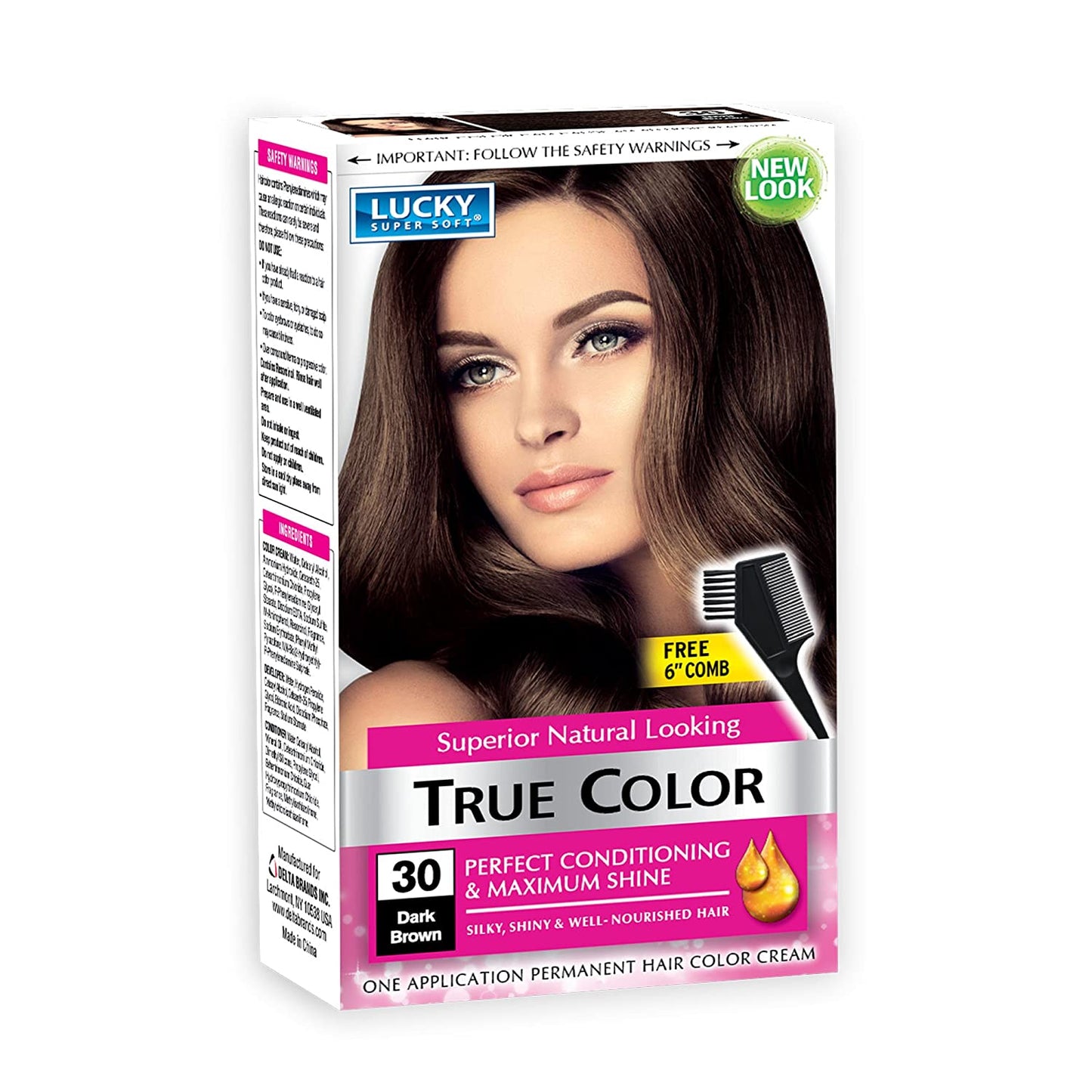 LUCKY HAIR COLOR DARK BROWN PK6 / UOM C12