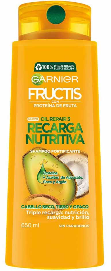 GARNIER FRUCTIS SHAMPOO RECARGA NUTRITIVA 650ML PK6 / UOM C12