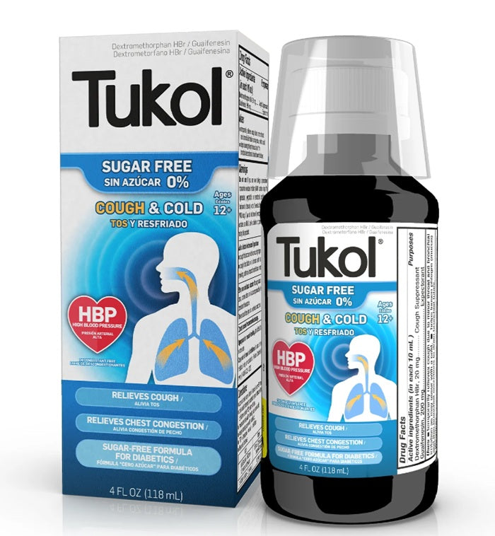 TUKOL SUGAR FREE COUGH AND COLD SYRUP 4oz PK3 / UOM C12