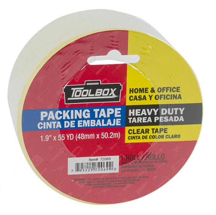 TOOLBOX TRANSPARENT PACKING TAPE 1.9"x55yd PK6 / UOM C36