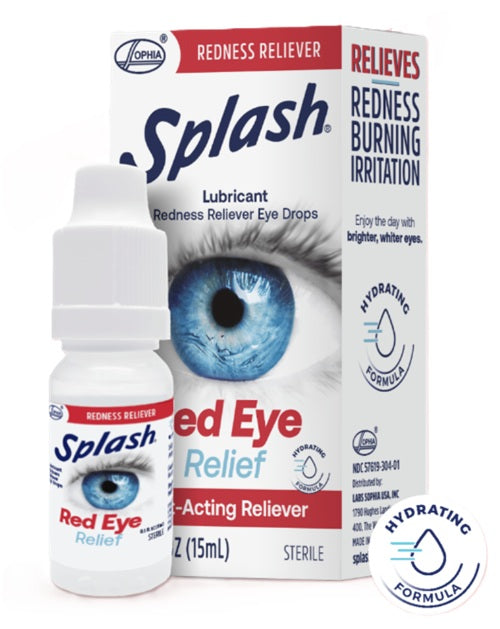 SPLASH RED EYE RELIEF DROPS 0.5 fo PK4- / UOM C24