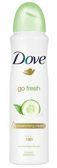 DOVE SPRAY 150ML GO FRESH CUCUMBER & GREEN CS6 / UOM C6