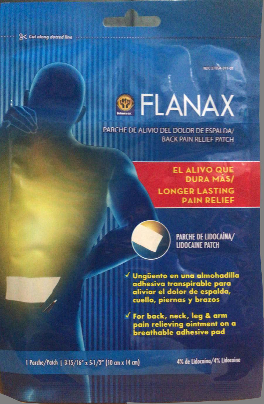 Flanax Parche pain relief patches 24 count for targeted muscle and back pain