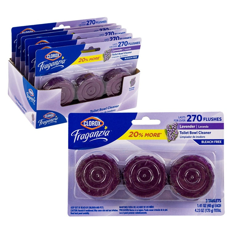 CLOROX TOILET BOWL CLEANER LAVANDA 3CT CASE 18