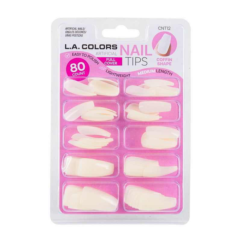LA COLORS ARTIFICIAL NAIL 80CT PK12 / UOM M144