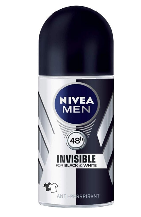NIVEA DEO MEN ROLL ON B&W INVISIBLE 50ml PK6 / UOM C12