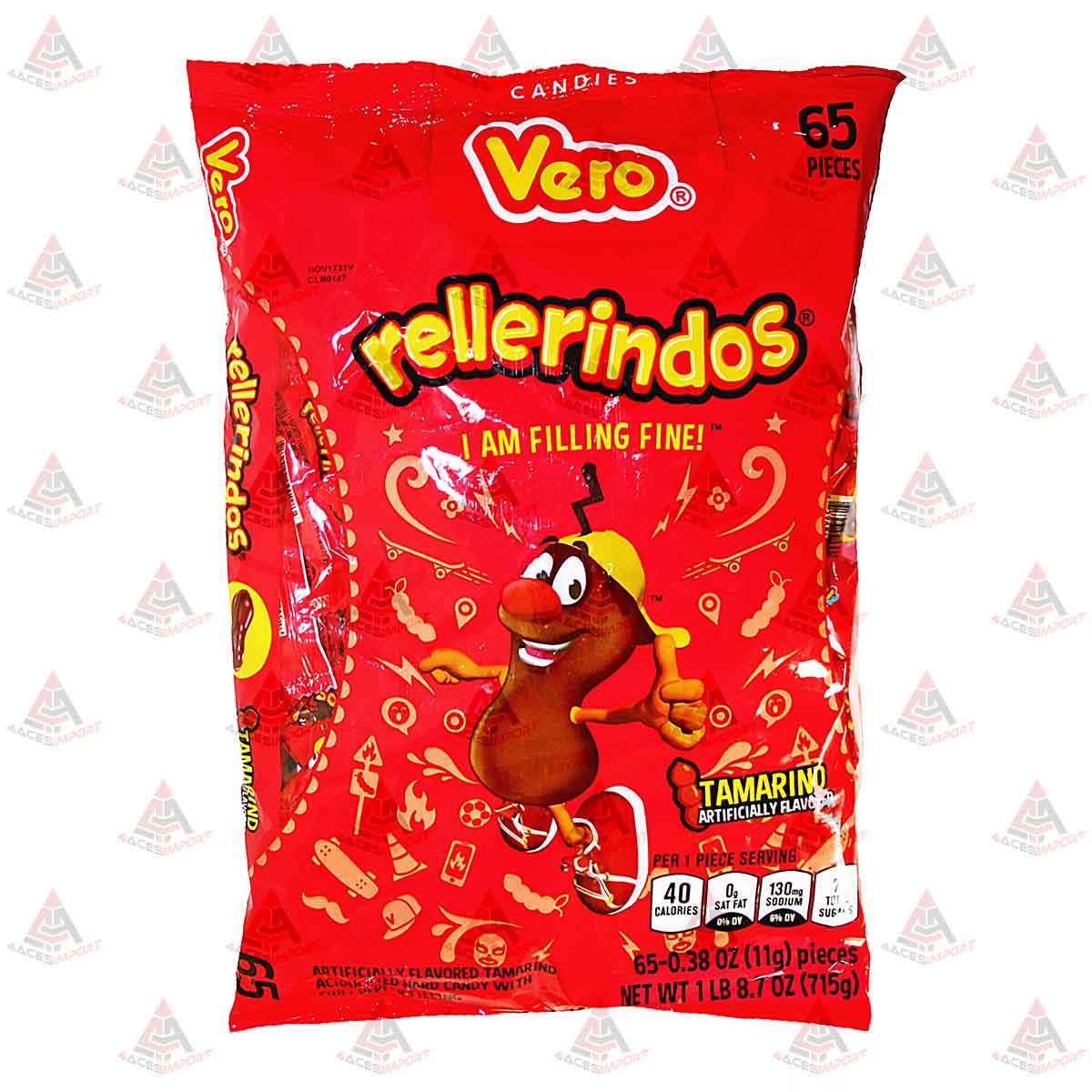 DMX VERO TAMARINDO RELLERINDOS 65PC CASE 8 BAGS / UOM C8