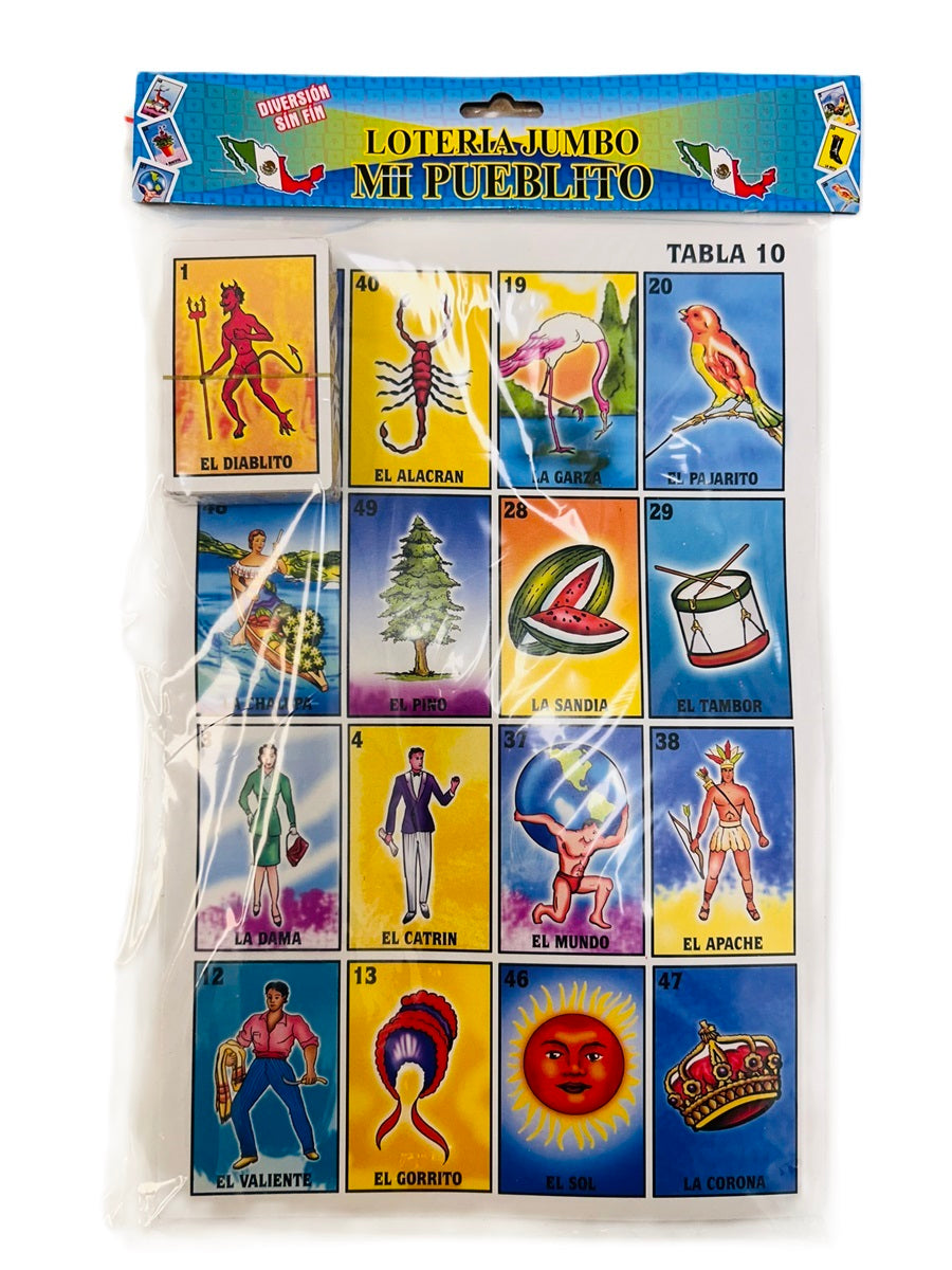 LOTERIA MI PUEBLITO JUMBO 10CT PK6 / UOM M96