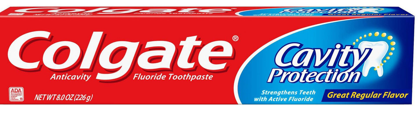 COLGATE TOOTHPASTE 8.2 OZ CAVITY PROTECTION REGULAR CS6 / UOM C6