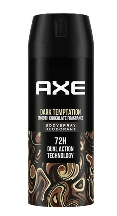 Axe Dark Temptation Body Spray 150ml chocolate-inspired men's deodorant fragrance