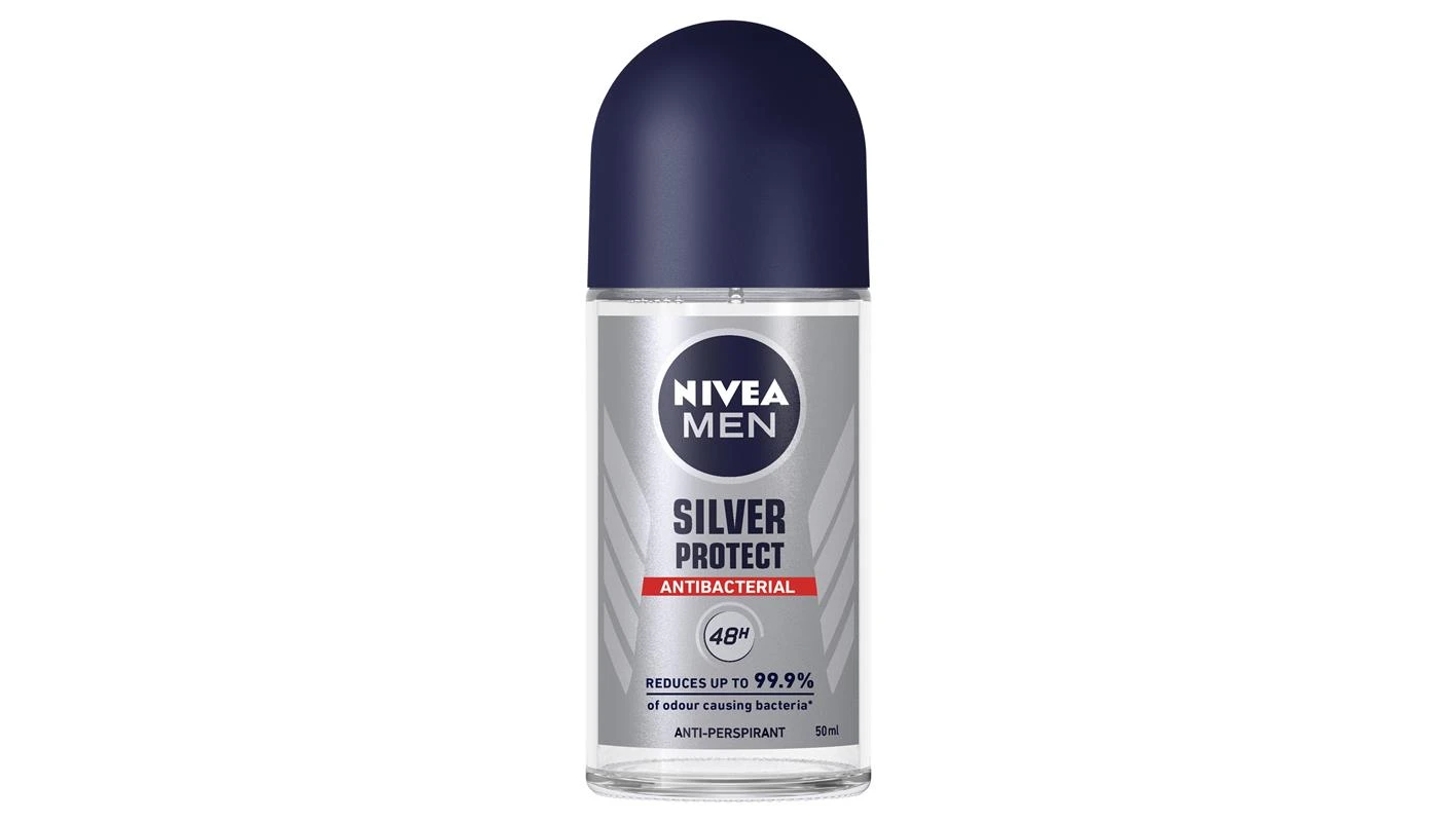 NIVEA DEODORANT ROLL ON MEN SILVER PROTECT 50 ML PK6 / UOM C24
