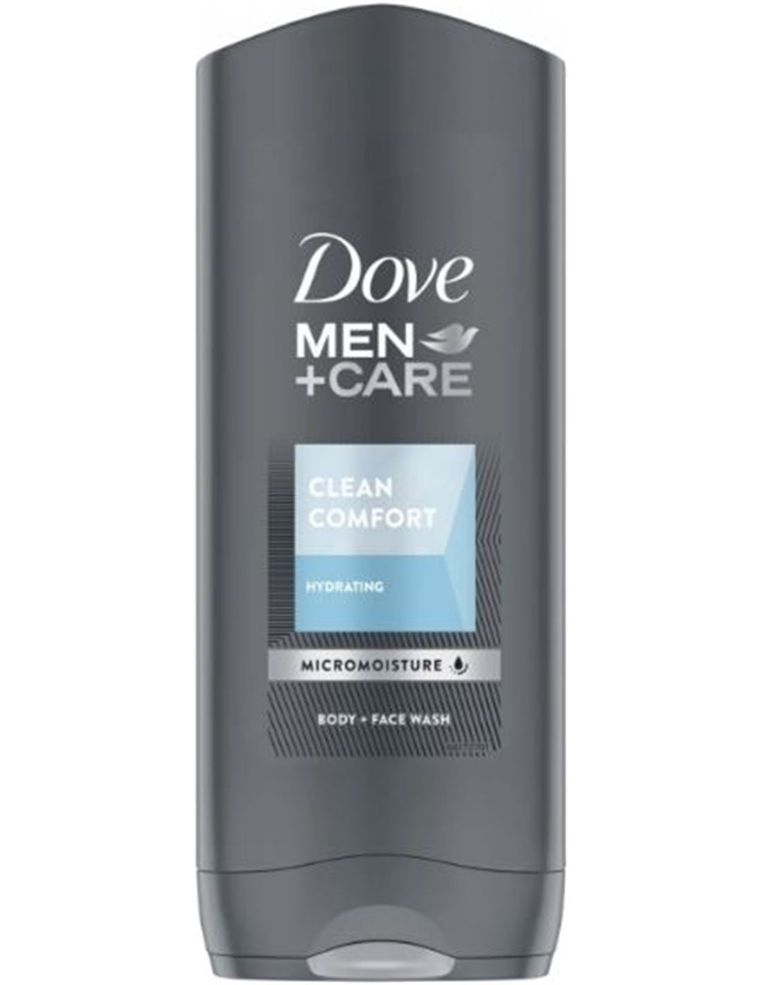 DOVE BODY + FACE WASH MEN CLEAN CONFORT 400ml PK6 / UOM C12