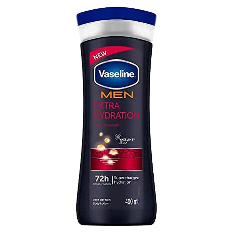 VASELINE BODY LOTION MEN EXTRA HYDRATION 400ML PK3 / UOM C48
