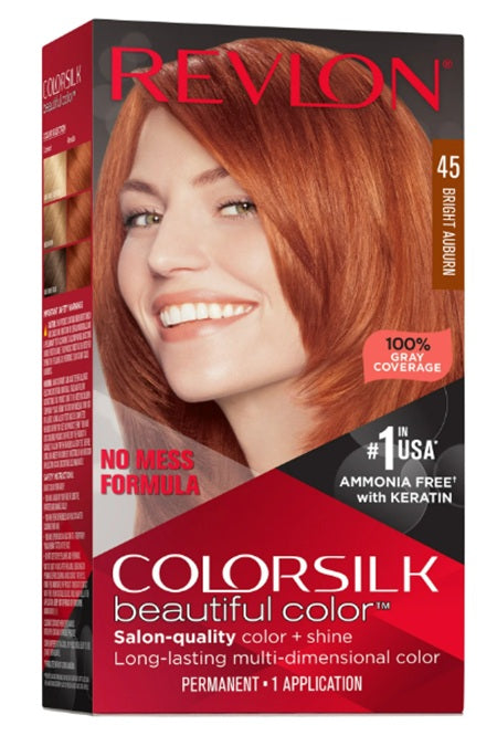 REVLON HAIR COLOR #45 BRIGHT AUBURN PK6 / UOM 12
