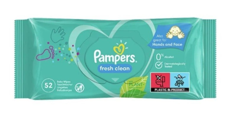 PAMPERS BABY WIPES FRESH CLEAN 52CT C12 / UOM C12