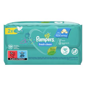 PAMPERS BABY WIPES 2PACK FRESH CLEAN 52ct C6 / UOM C6