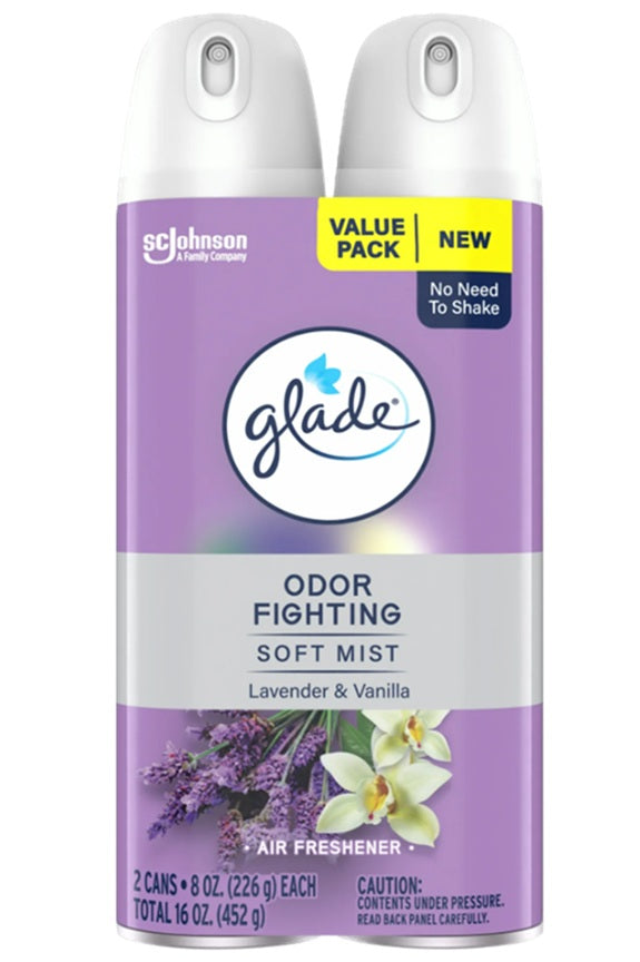 GLADE AIR FRESHENER 2 PK LAVANDER VANILLA 8oz C3