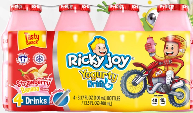 RICKY JOY YOGURTY DRINK STRAWBERRY BANANA 13.5fl oz C10