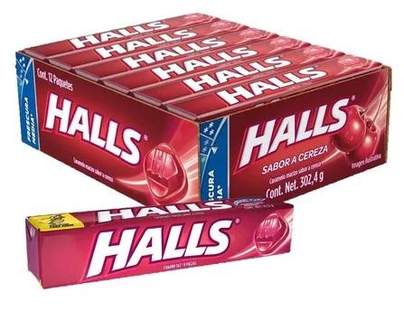 HALLS USA CHERRY 21CT DISPLAY / UOM DSP