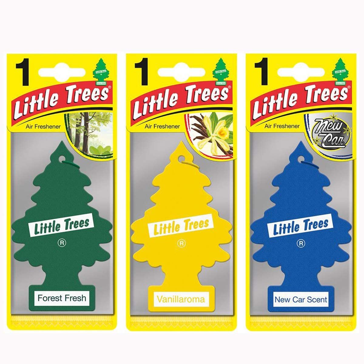 LITTLE TREES CAR FRESHNER 24/1-PACK ASSORTED DISPLAY / UOM DSP