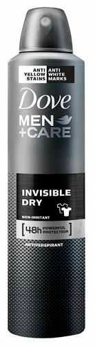 DOVE SPRAY 250ML MENS INVISIBLE DRY CS6 / UOM C6