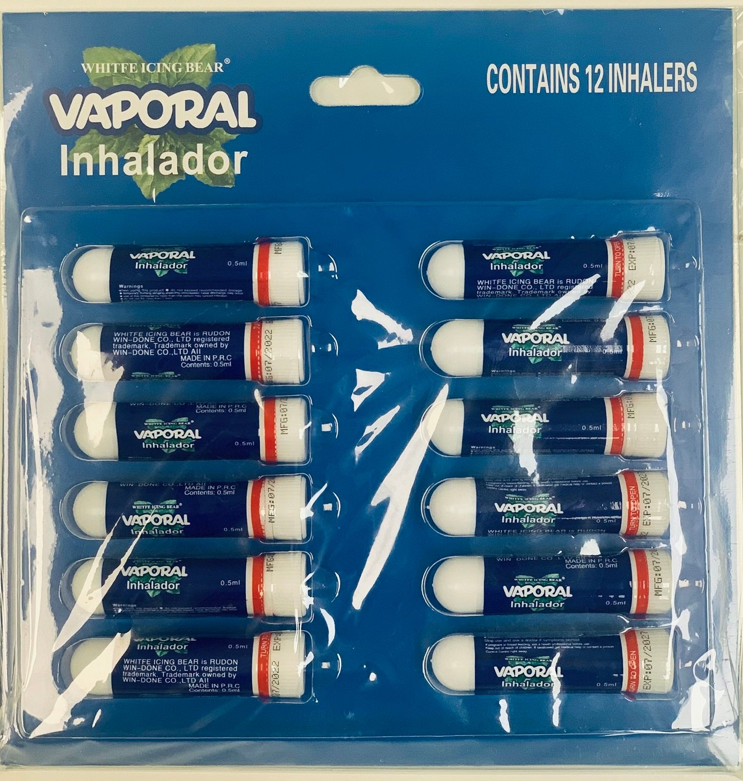 VAPORAL INHALER 12PC DISPLAY / UOM DSP