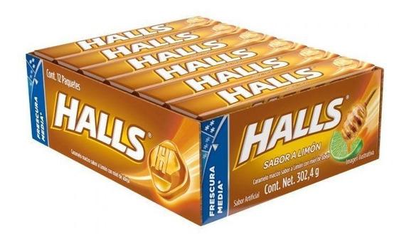 HALLS HONEY LEMON 12CT DISPLAY / UOM DSP