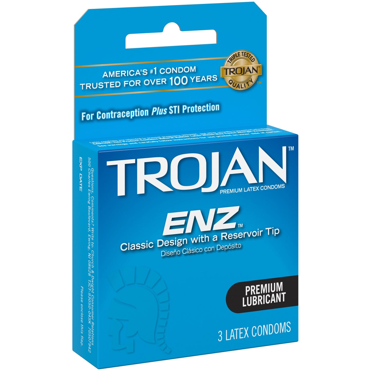 CONDOMS TROJAN BLUE 3CT PK6 / UOM C12
