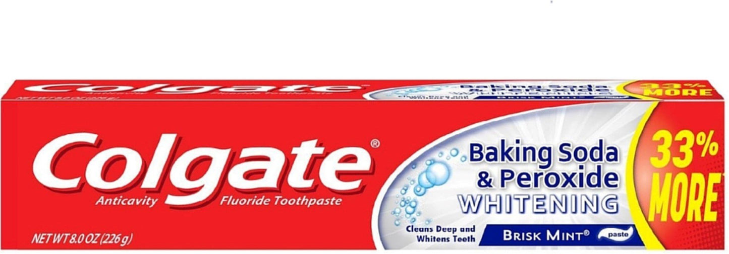 COLGATE TOOTHPASTE W/BS & PRXD WHTNING BRSK MINT 8 OZ CS6 / UOM C6