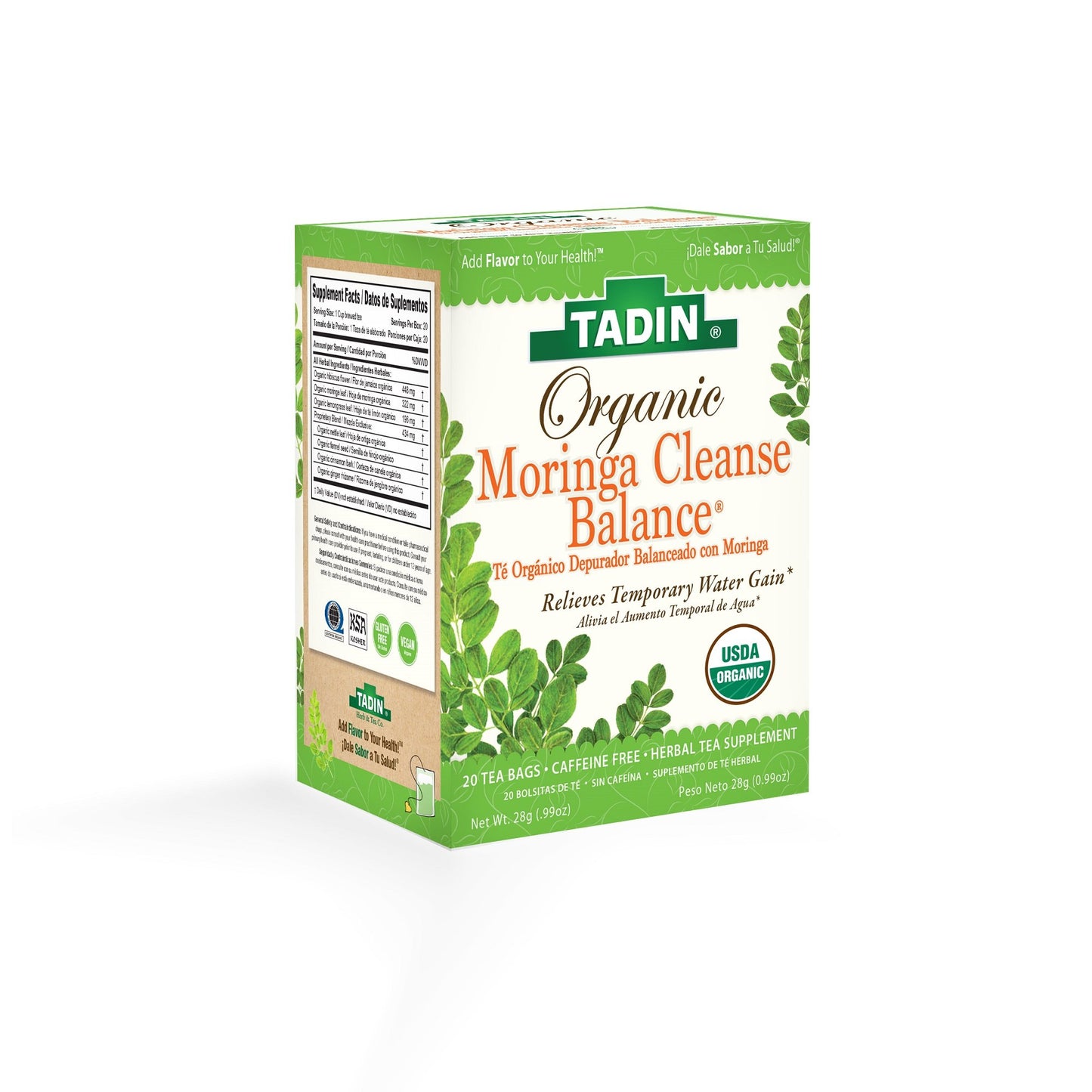 TADIN TEA ORGANIC MORINGA BALANCE 20CT PK6 / UOM M144