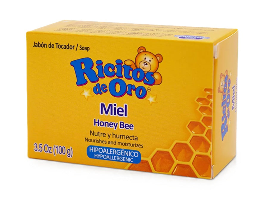 RICITOS DE ORO HONEY BEE & ARGAN SOAP 3.5OZ PK6 / UOM M144
